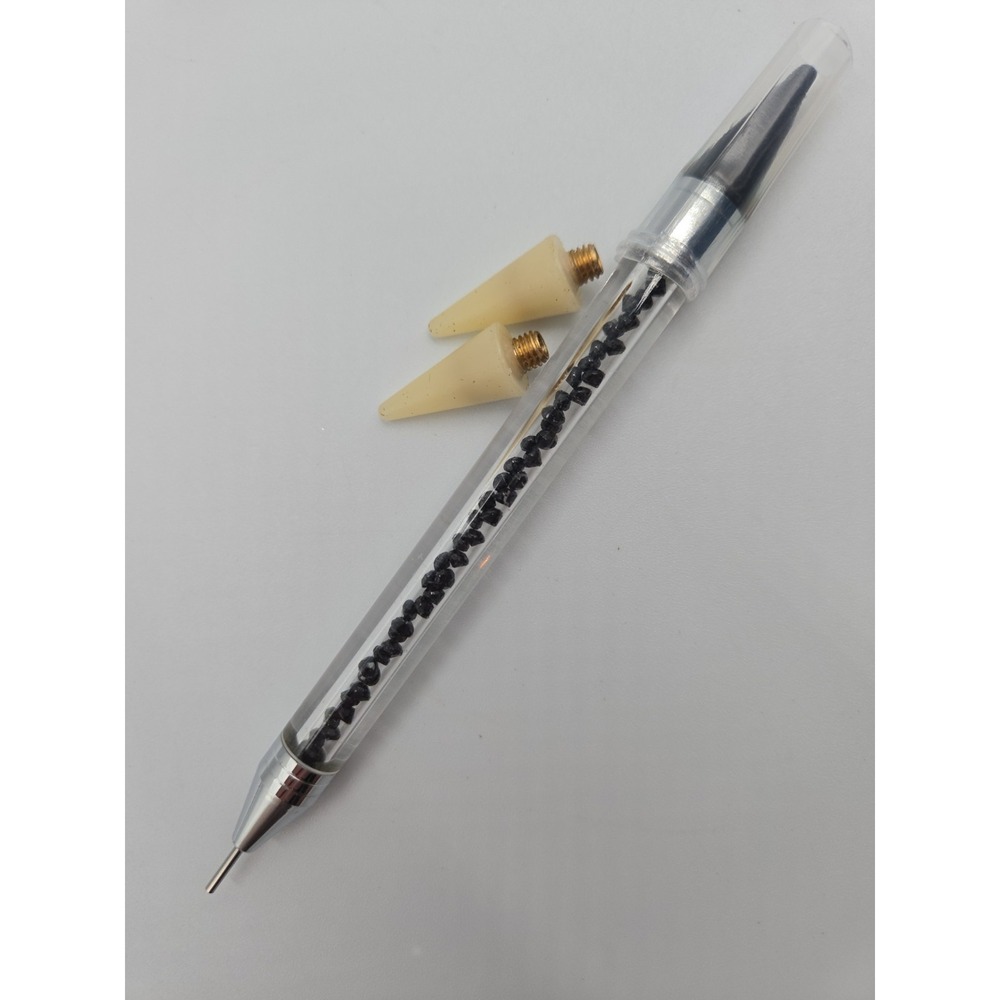 Dual-ended Dotting Pen Nail Art Rhinestone Picker Wax Pencil w/ Replacement Head